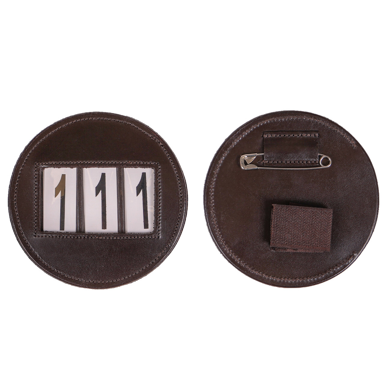 QHP Modeste Runder Nummernhalter - Braun