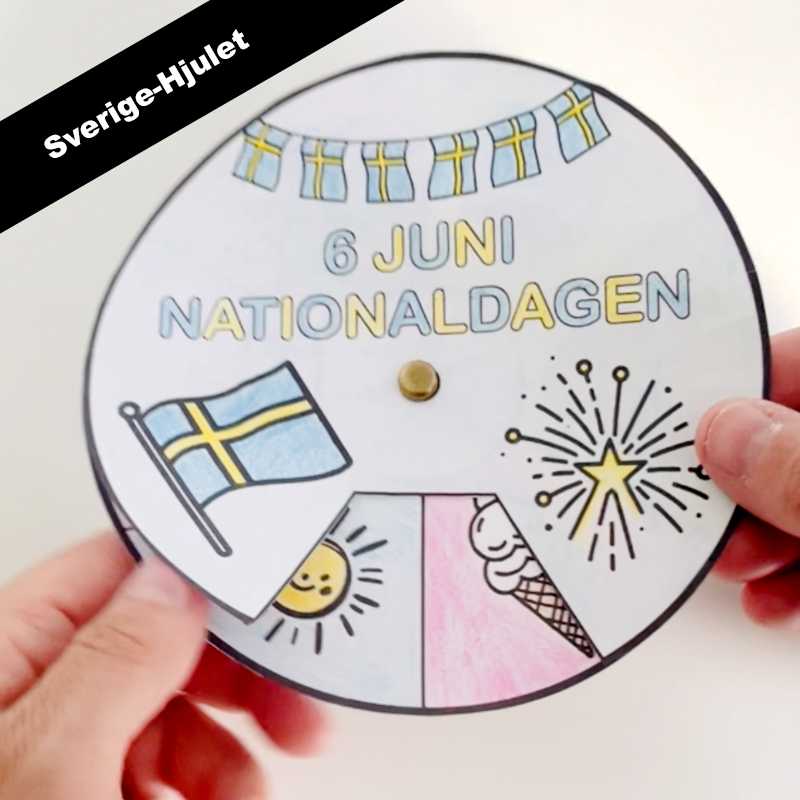 sveriges nationaldag pyssel sverige-hjulet