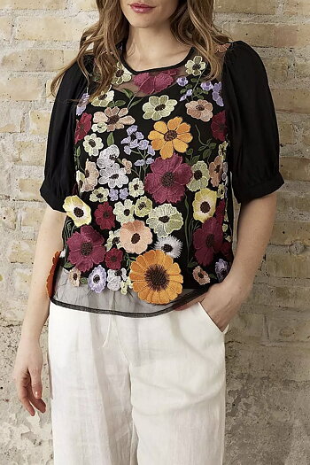  In Front -Jose Blouse Black