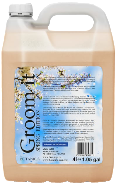 Botaniqa Shampoo, Groom It SPRING EDITION, 4 liter