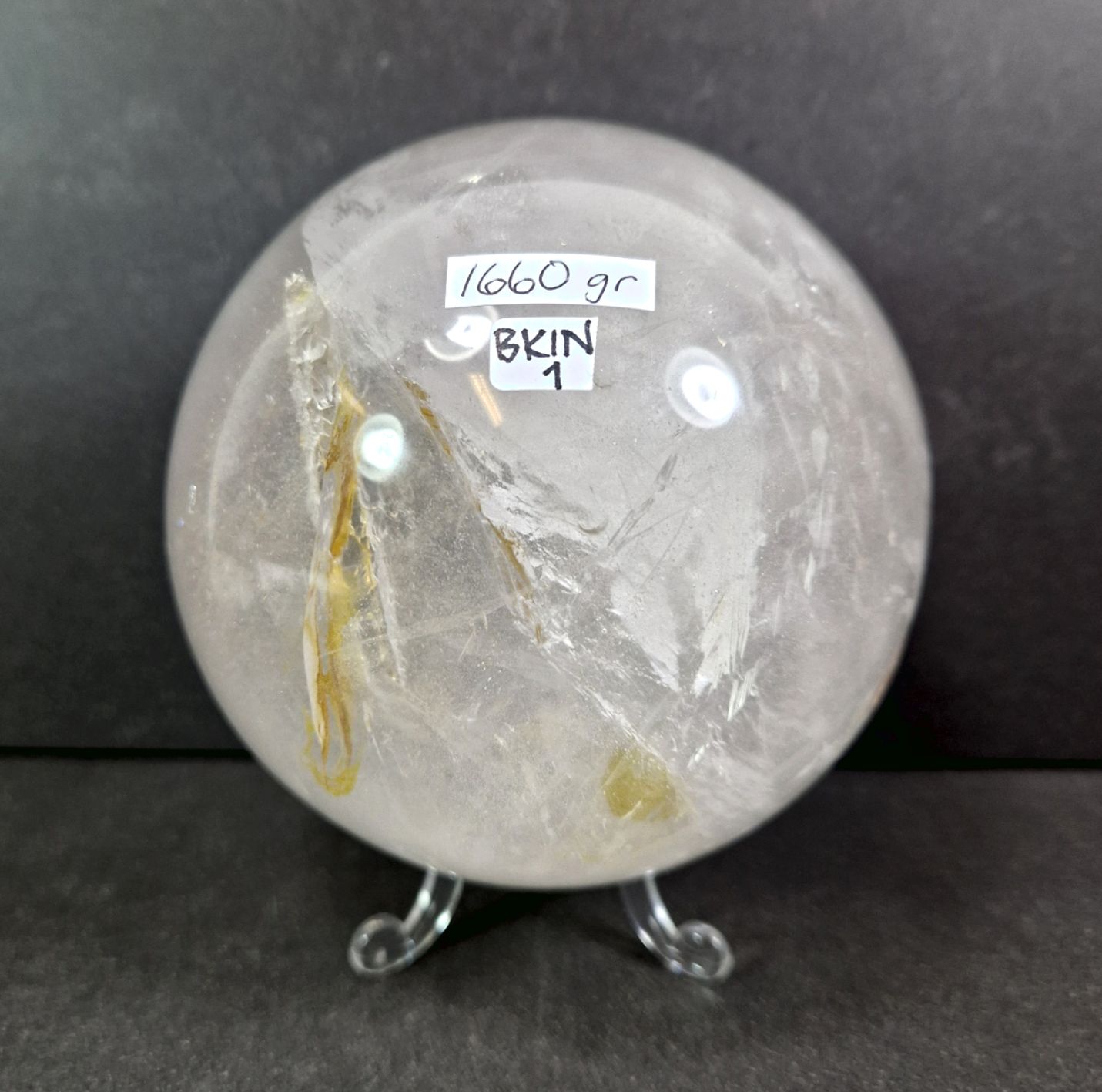 Bergkristall Klot, med naturliga sprickor och inklusioner - 1660gram