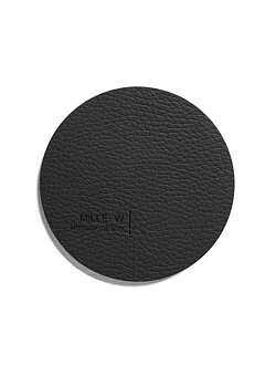Glass coaster Round Black