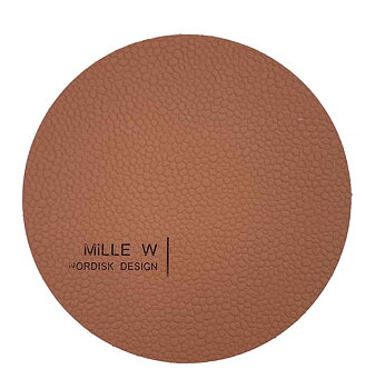 Glass coaster Round Cognac