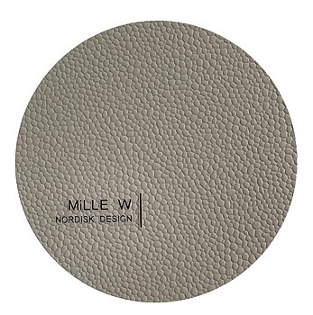Glass coaster round Grey