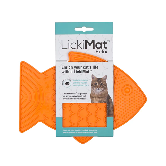 LickiMat Cat Felix Slickmatta Orange 