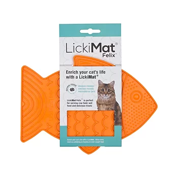 LickiMat Cat Felix Slickmatta Orange 