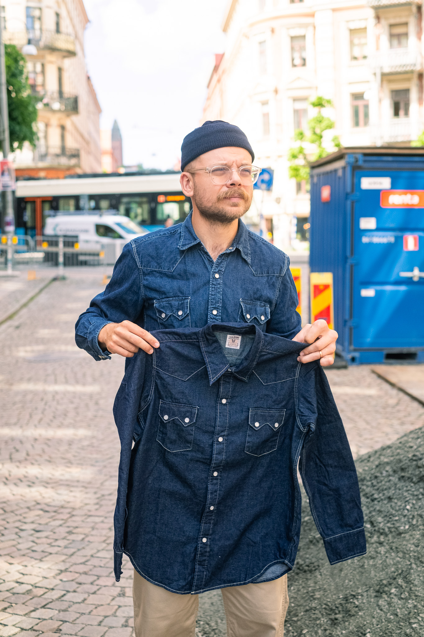 Jeans shirt with cap best sale