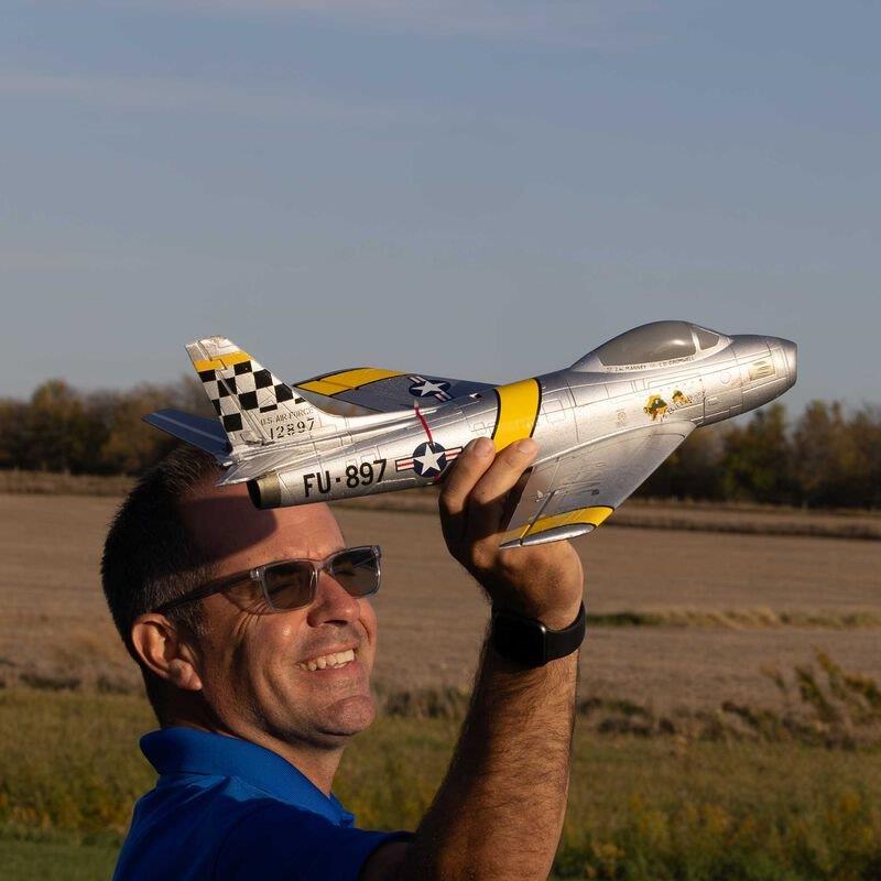 E-flite UMX F-86 Sabre 30mm EDF Jet BNF Basic with AS3X and SAFE Select - 2