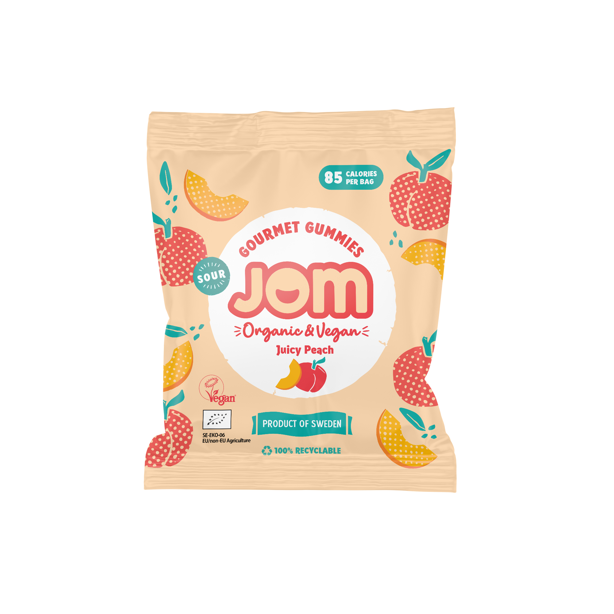 Snack Pack Sour Juicy Peach  25g x15, EKO