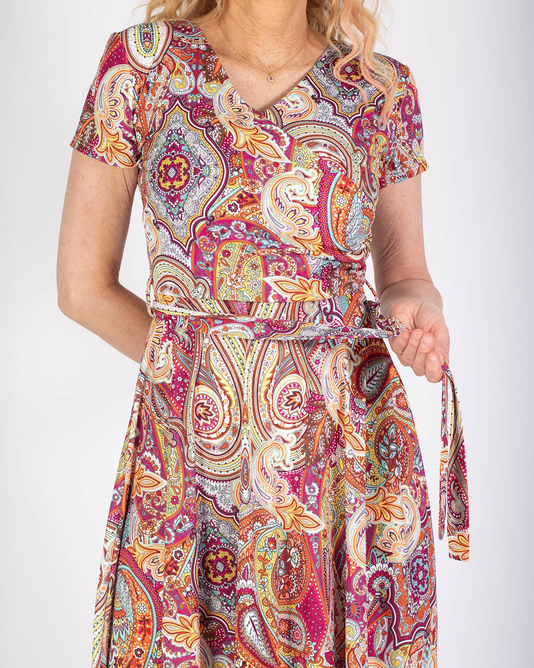 Klänning Marguerite Orange paisley - 4