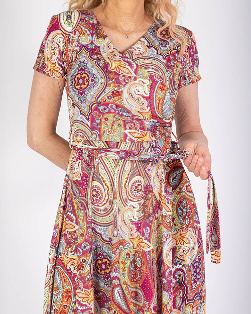 Klänning Marguerite Orange paisley - 4