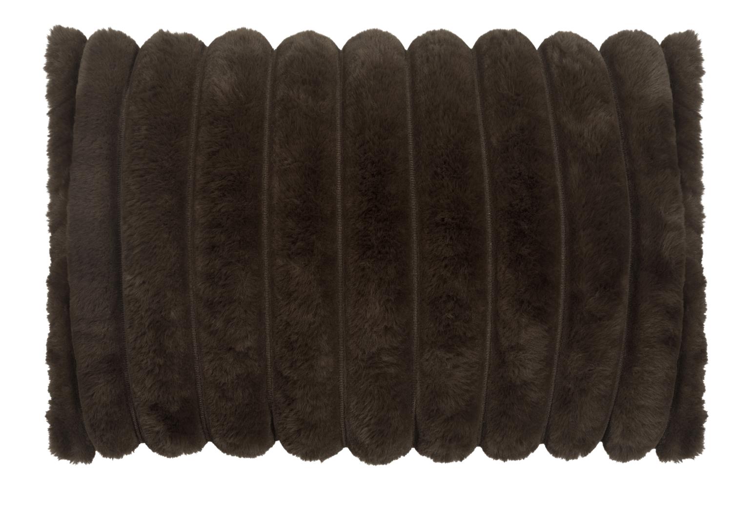 Skinnwille Prydnadskudde Wave Darkbrown 40x60cm