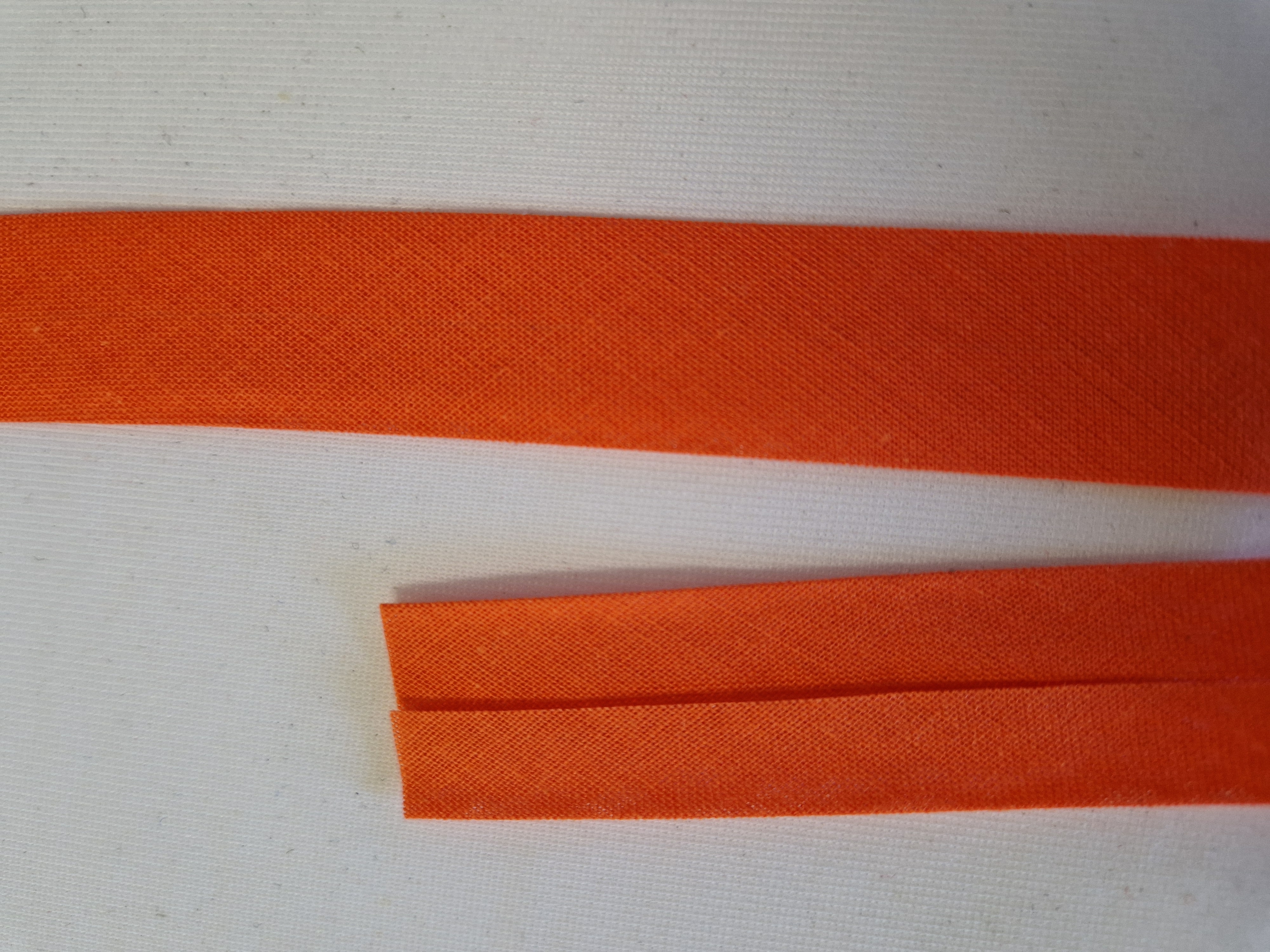 20 mm snedslåband i 100% bomul fg Orange