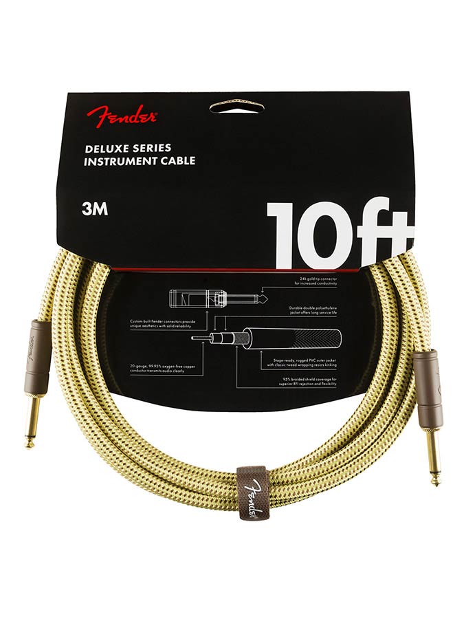 Fender Deluxe Series Instrument cable 3m Tweed