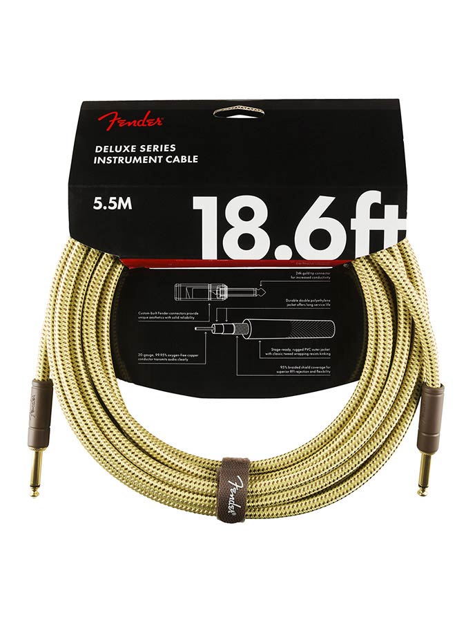 Fender Deluxe Series Instrument cable 5.5m Tweed
