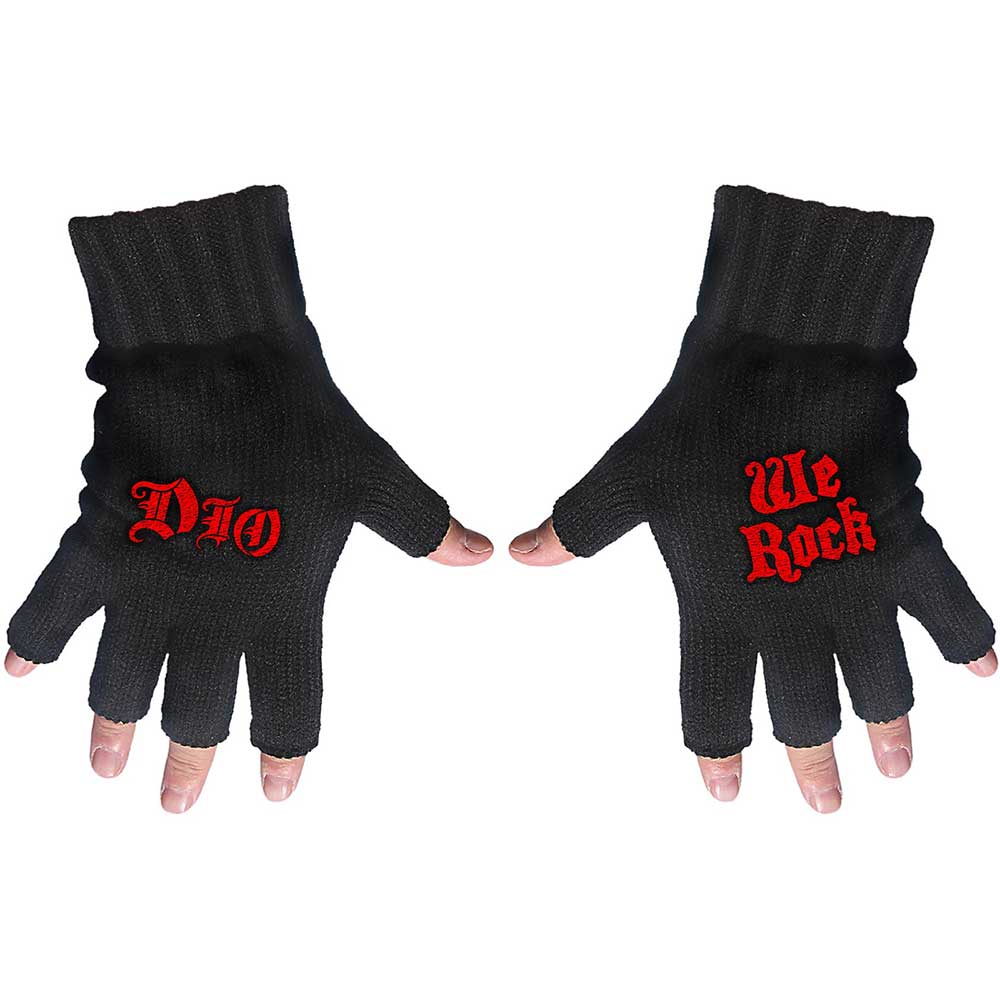 DIO UNISEX FINGERLESS GLOVES - WE ROCK