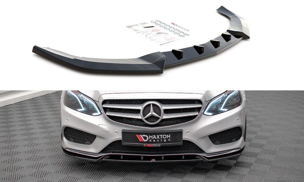 Maxton - FRONT SPLITTER V.2 MERCEDES-BENZ E AMG-LINE SEDAN W212 FACELIFT