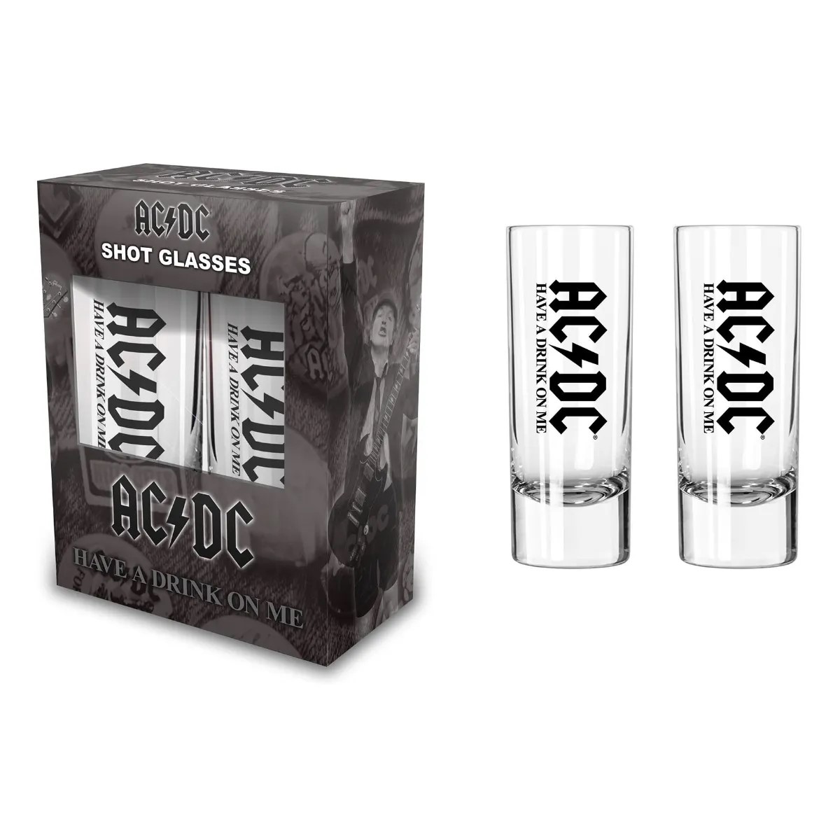 AC/DC SHOT GLASS - HAVE A DRINK ON ME (2-PACK) - 2