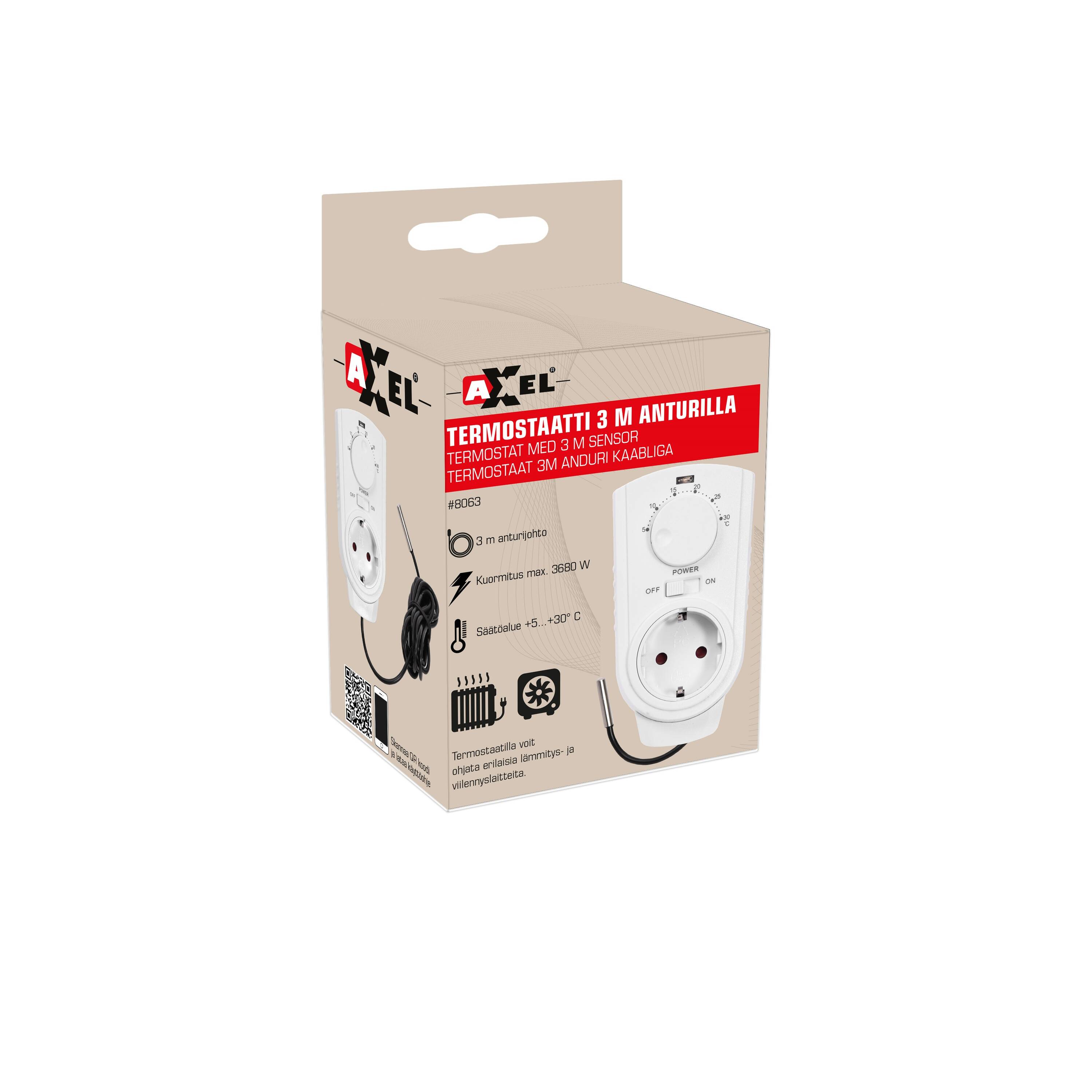 Termostat med 3 m sensor - 3