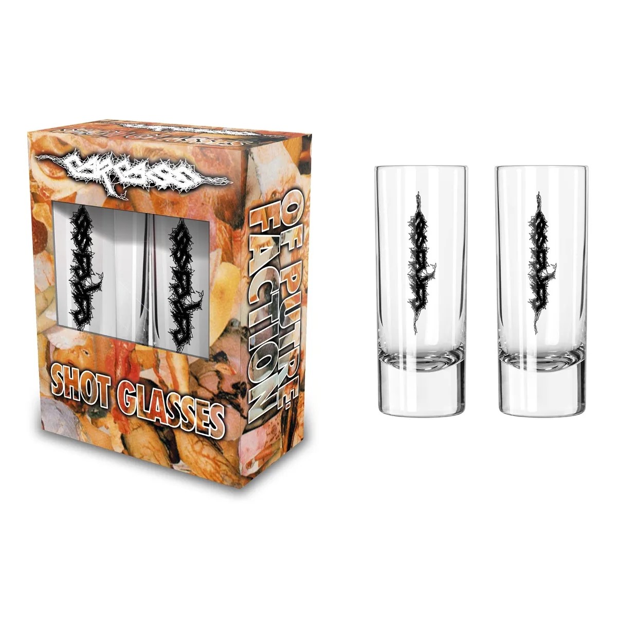 CARCASS SHOT GLASS - I REEK OF PUTREFACTION (2-PACK)
