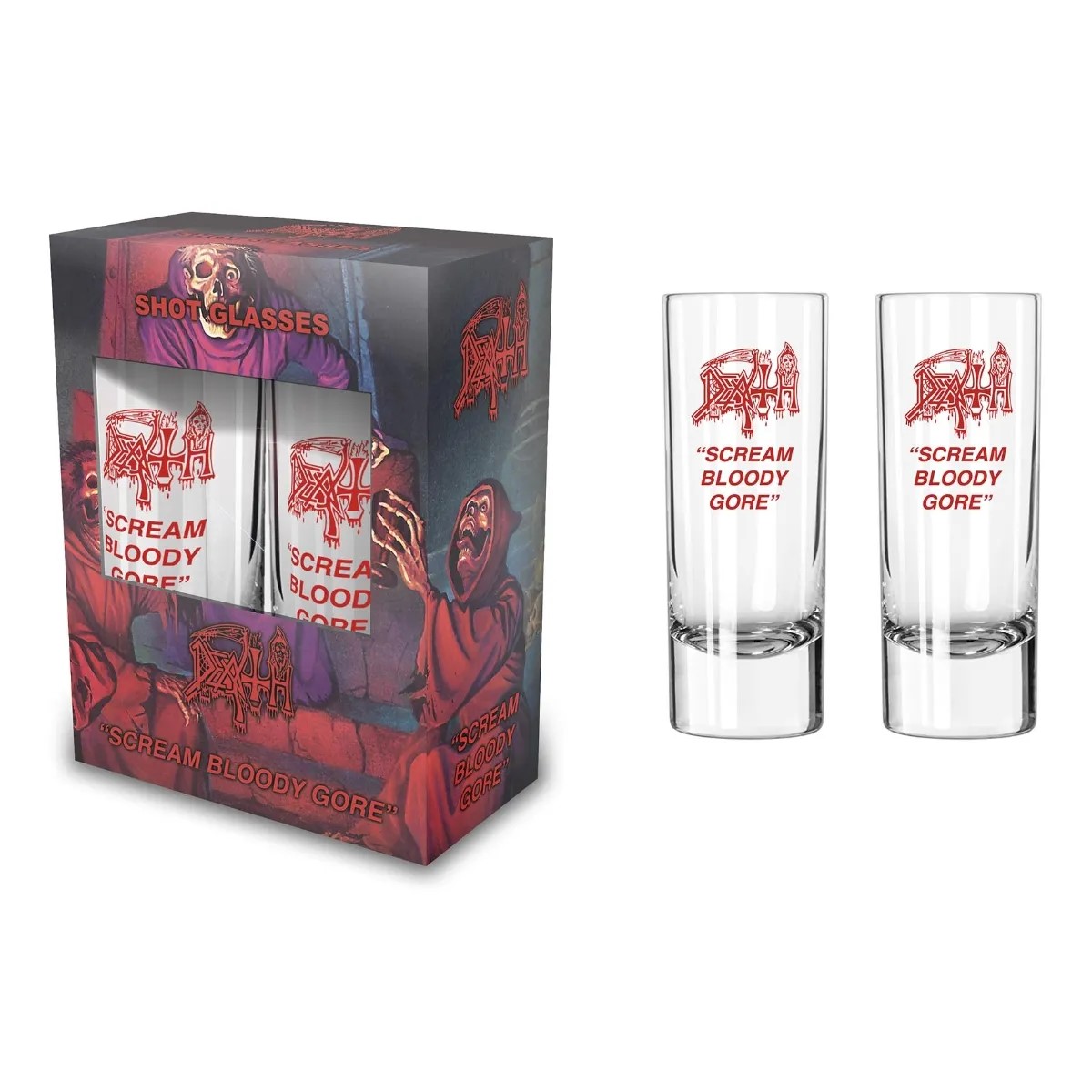 DEATH SHOT GLASS - SCREAM BLOODY GORE (2-PACK)