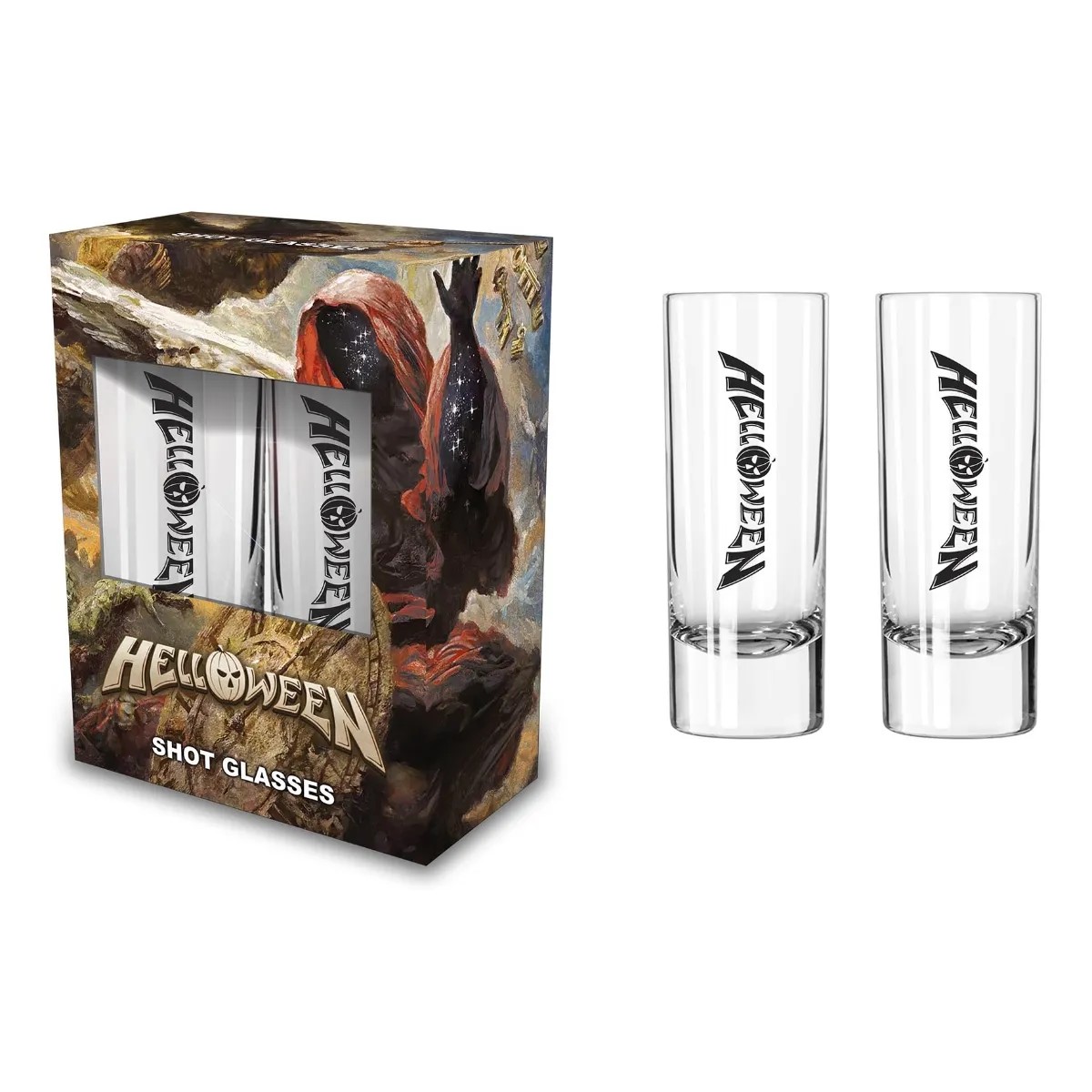 HELLOWEEN SHOT GLASS - LOGO (2-PACK)