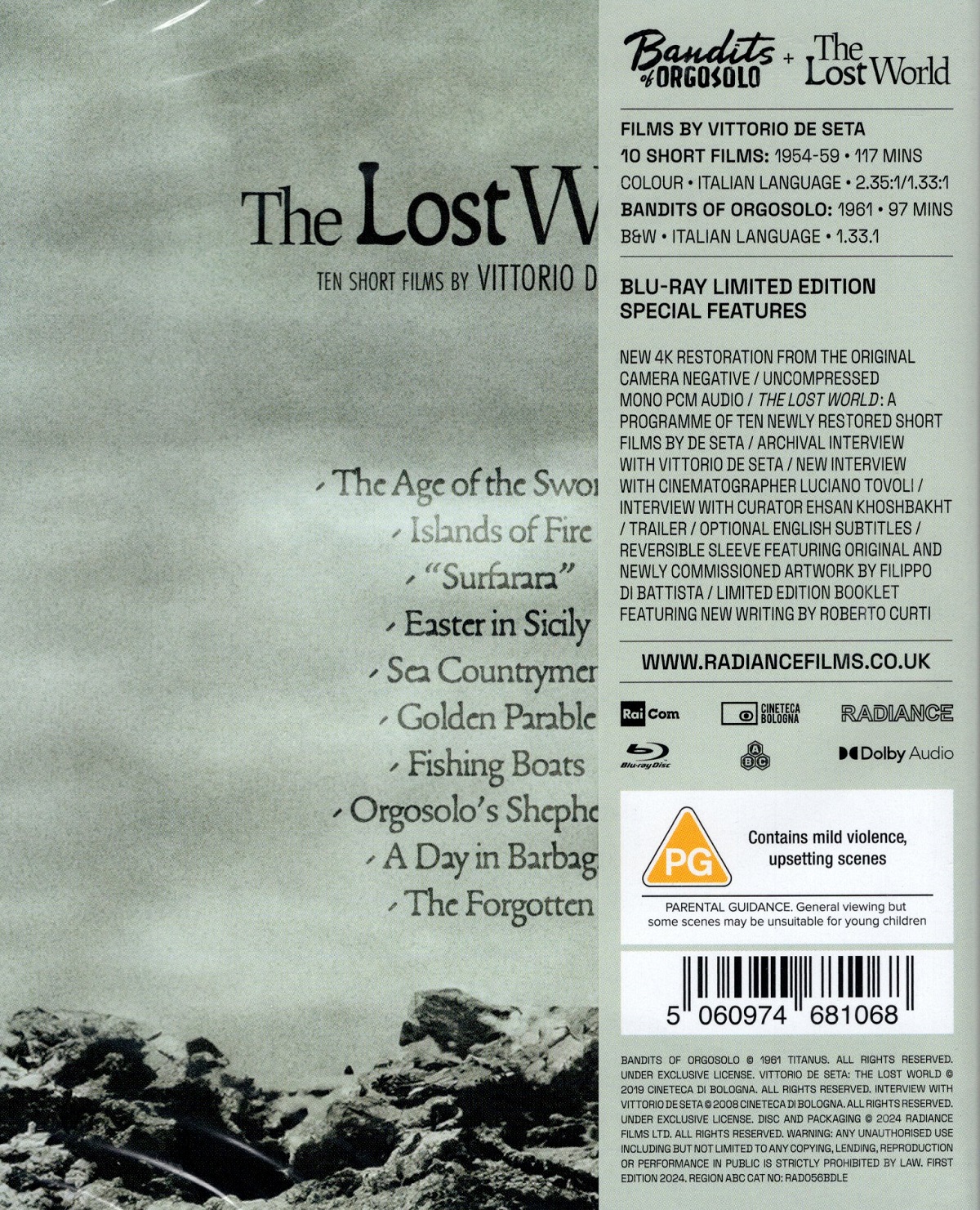 Bandits of Orgosolo + The Lost World (Limited Edition) (ej svensk text) (Blu-ray) - 2