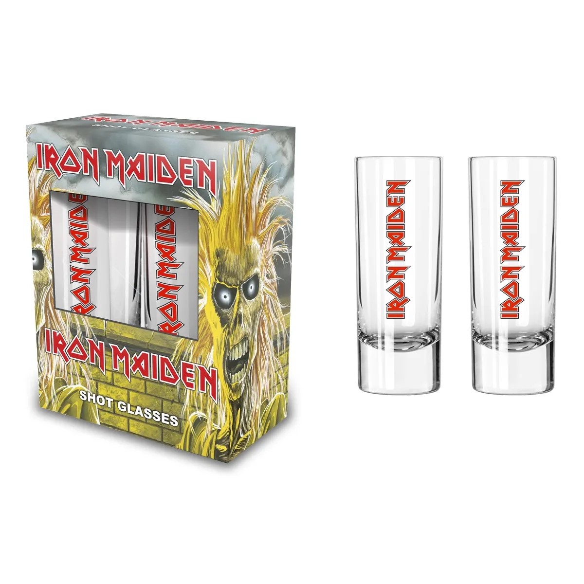 IRON MAIDEN SHOT GLASS - LOGO (2-PACK)