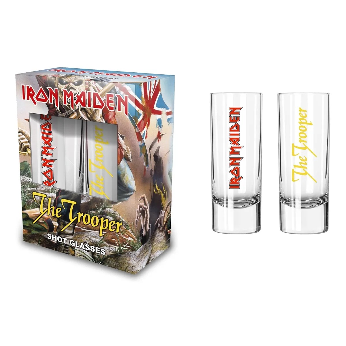 IRON MAIDEN SHOT GLASS - THE TROOPER (2-PACK)