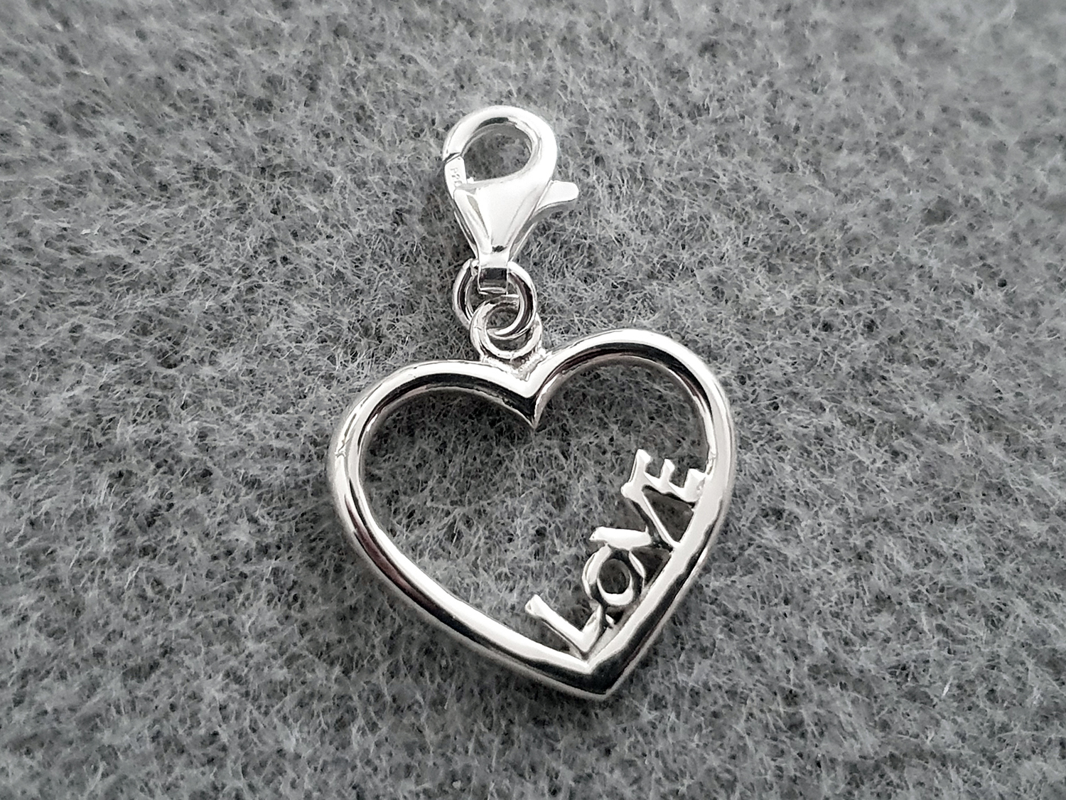Berlock hjärta med love hänge 925-silver