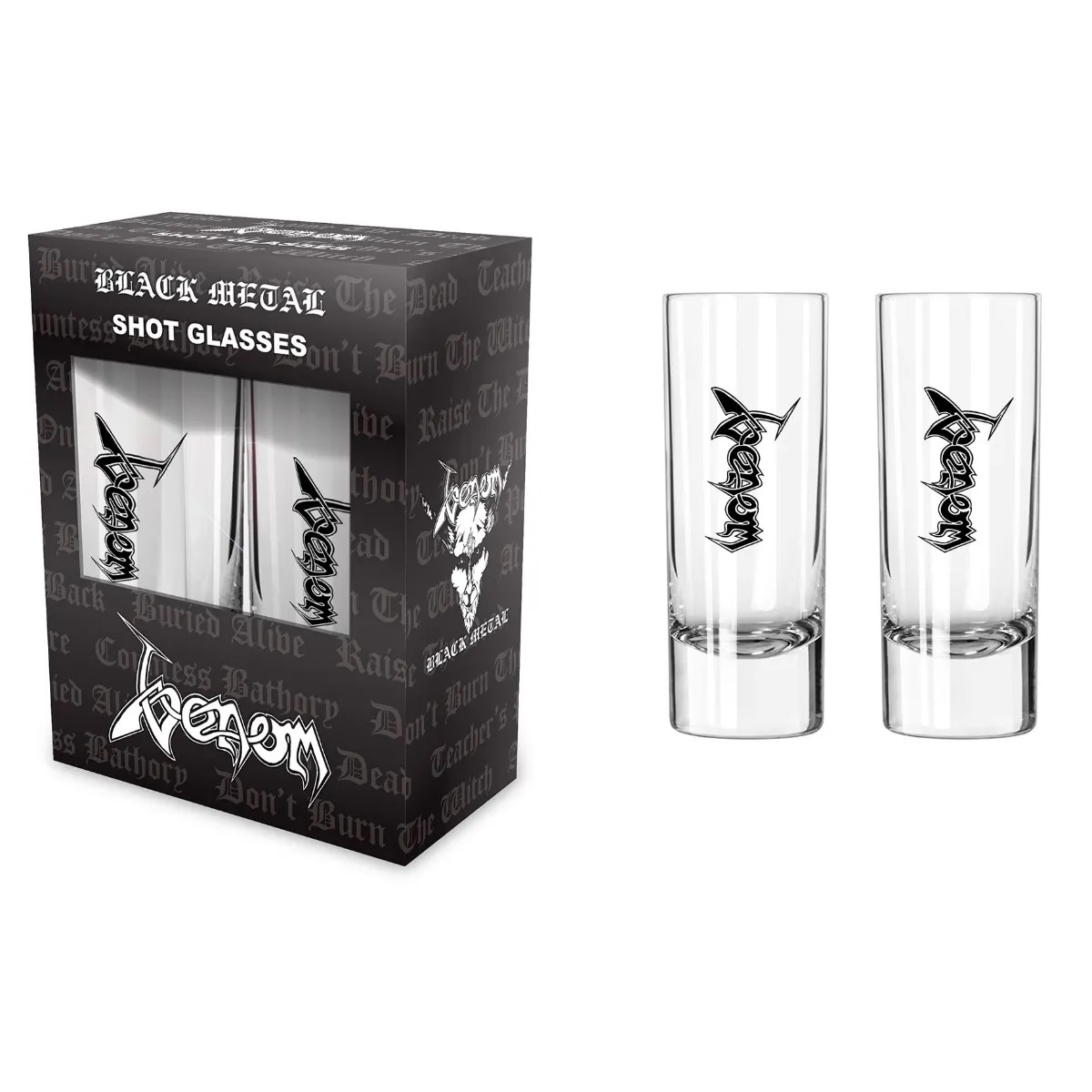 VENOM SHOT GLASS - BLACK METAL (2-PACK) 