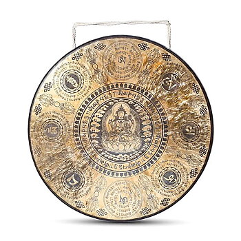 Nepalesisk gonggong Chenrezig graverad 60 cm
