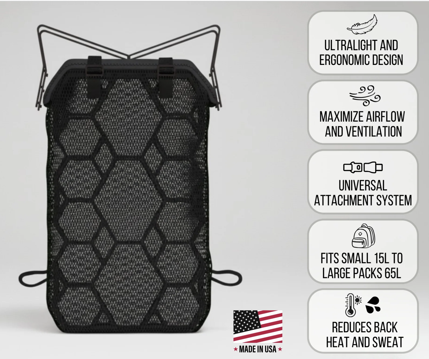 Ultralight Backpack Ventilation Frame & Sleeve (Best Seller) - 11