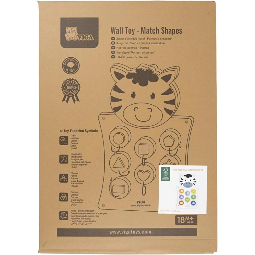 VIGA aktivitetstavla, Zebra, stl. 36x55x3,5 cm, 1 st. - 3
