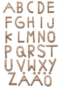 Clicko- Bygg ditt namn med träpinnar