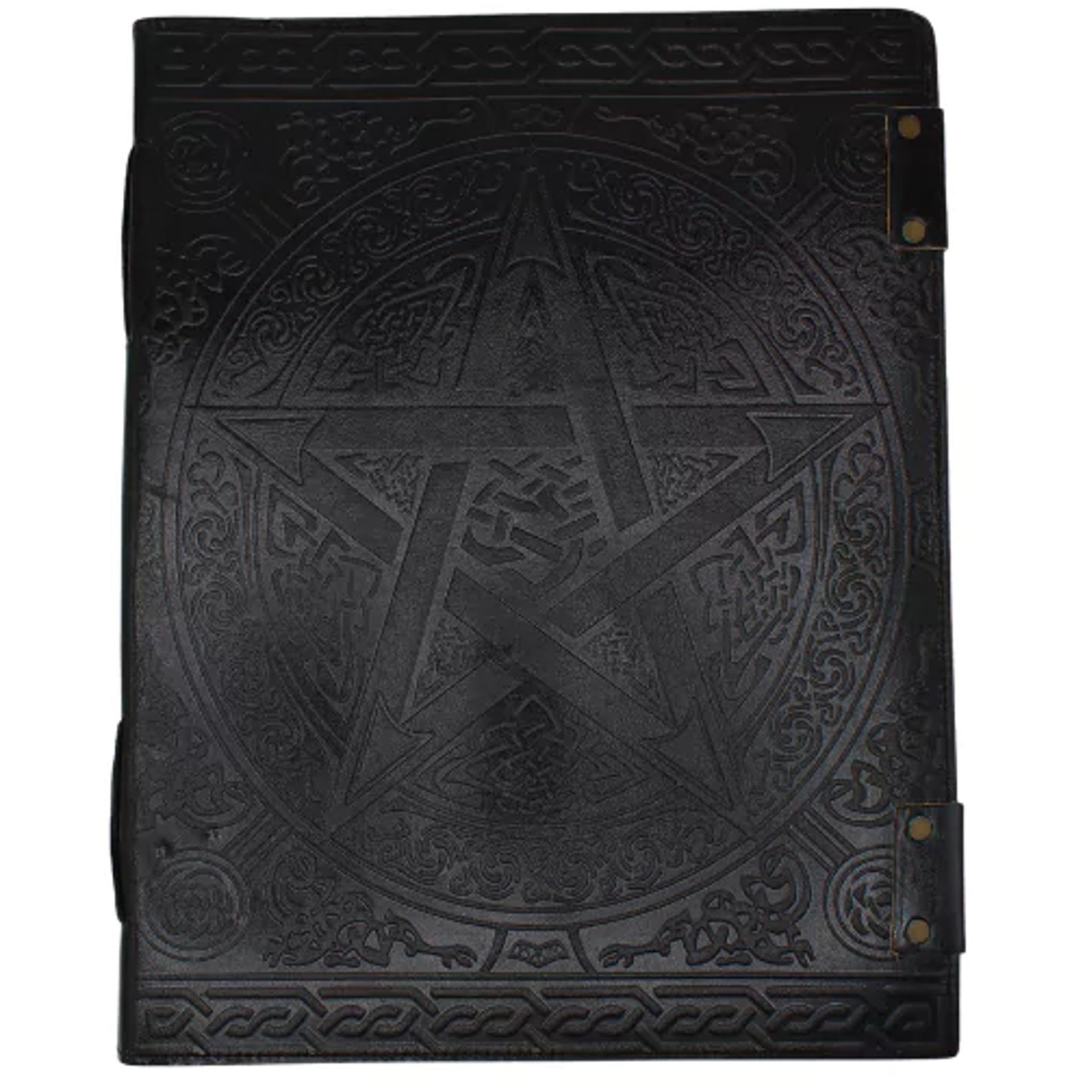 Dagbok /Journal  läder - Pentagram   - Chakra -7 stenar  - 33cm - 2