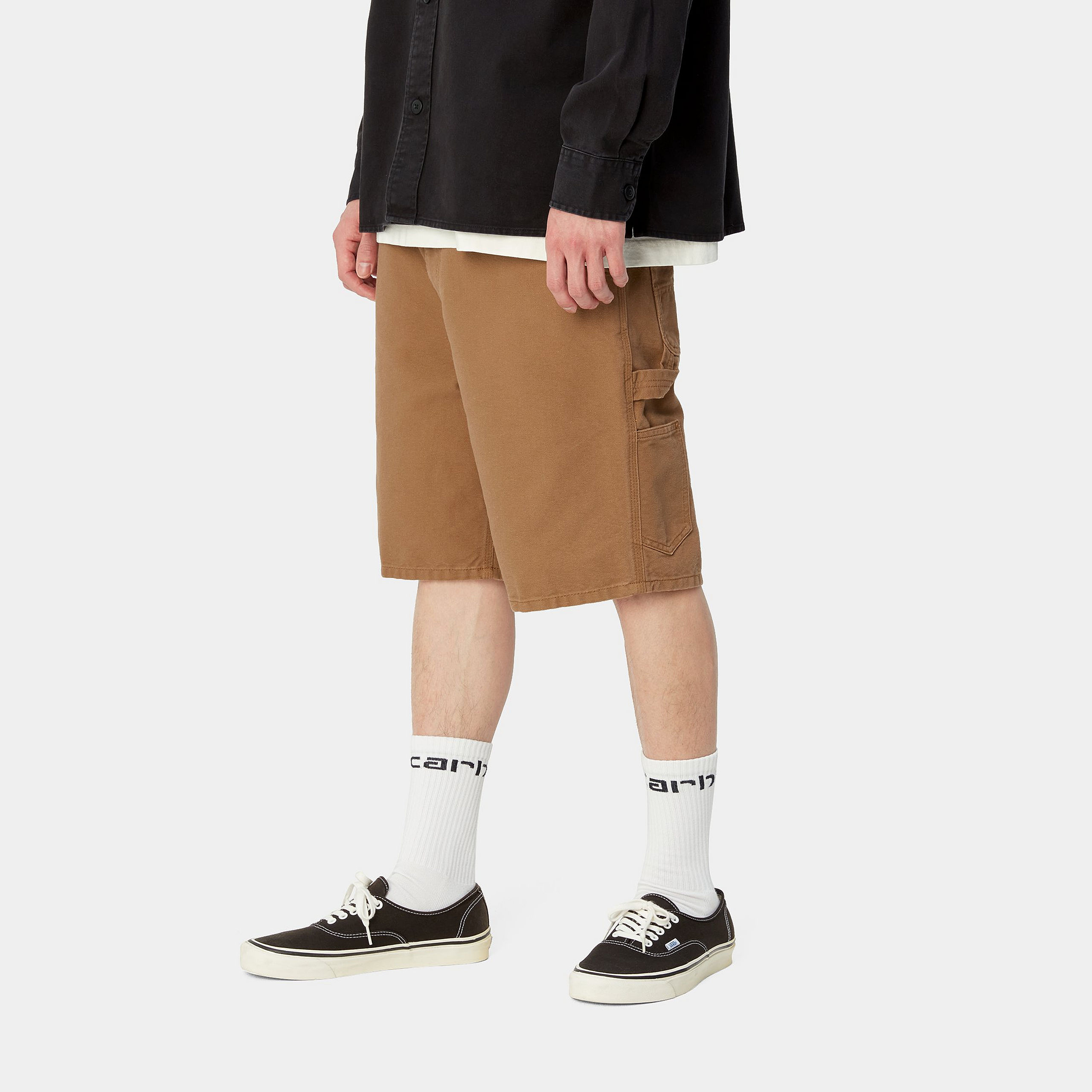 Carhartt WIP Single Knee Shorts Hamilton Brown Rinsed - 3