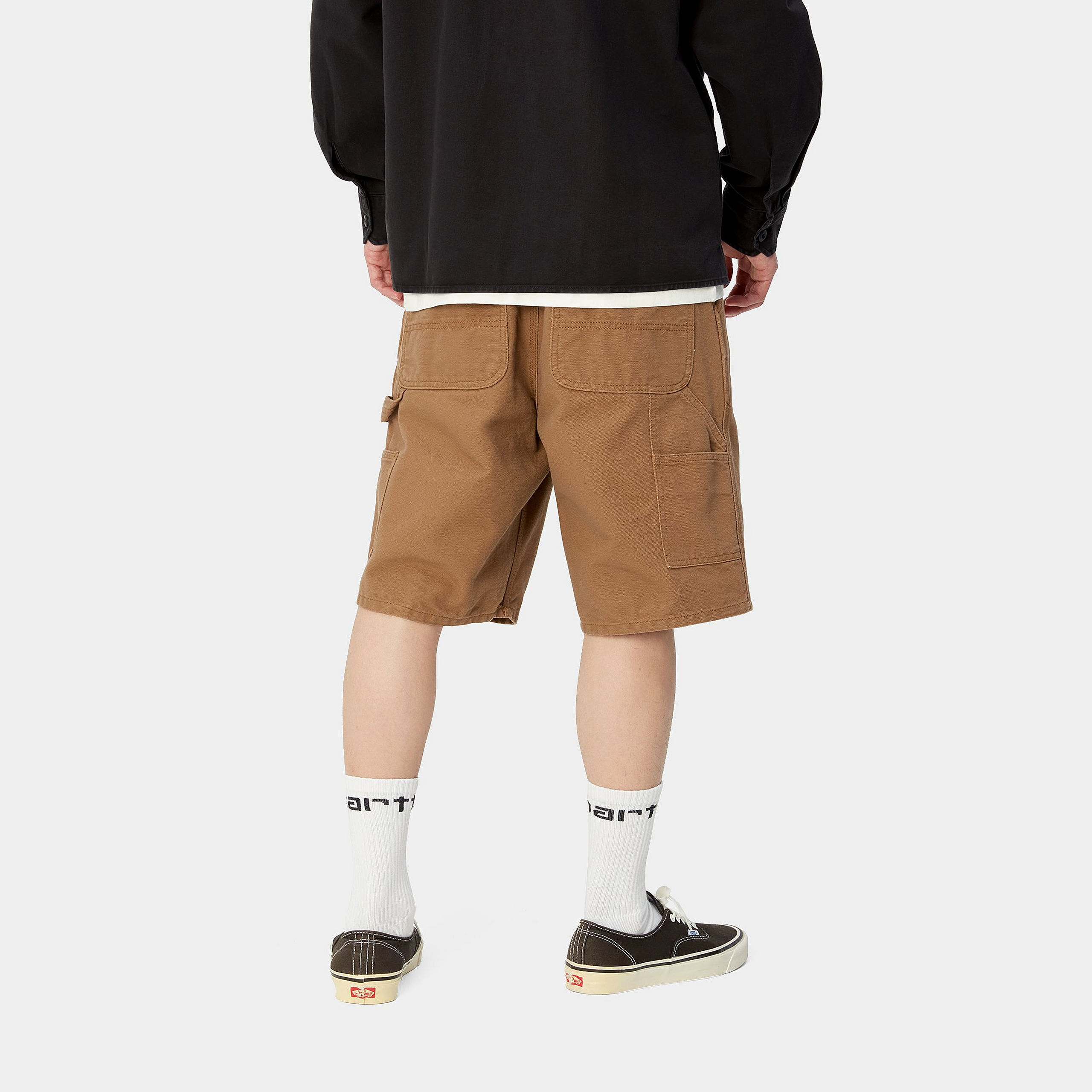 Carhartt WIP Single Knee Shorts Hamilton Brown Rinsed - 2