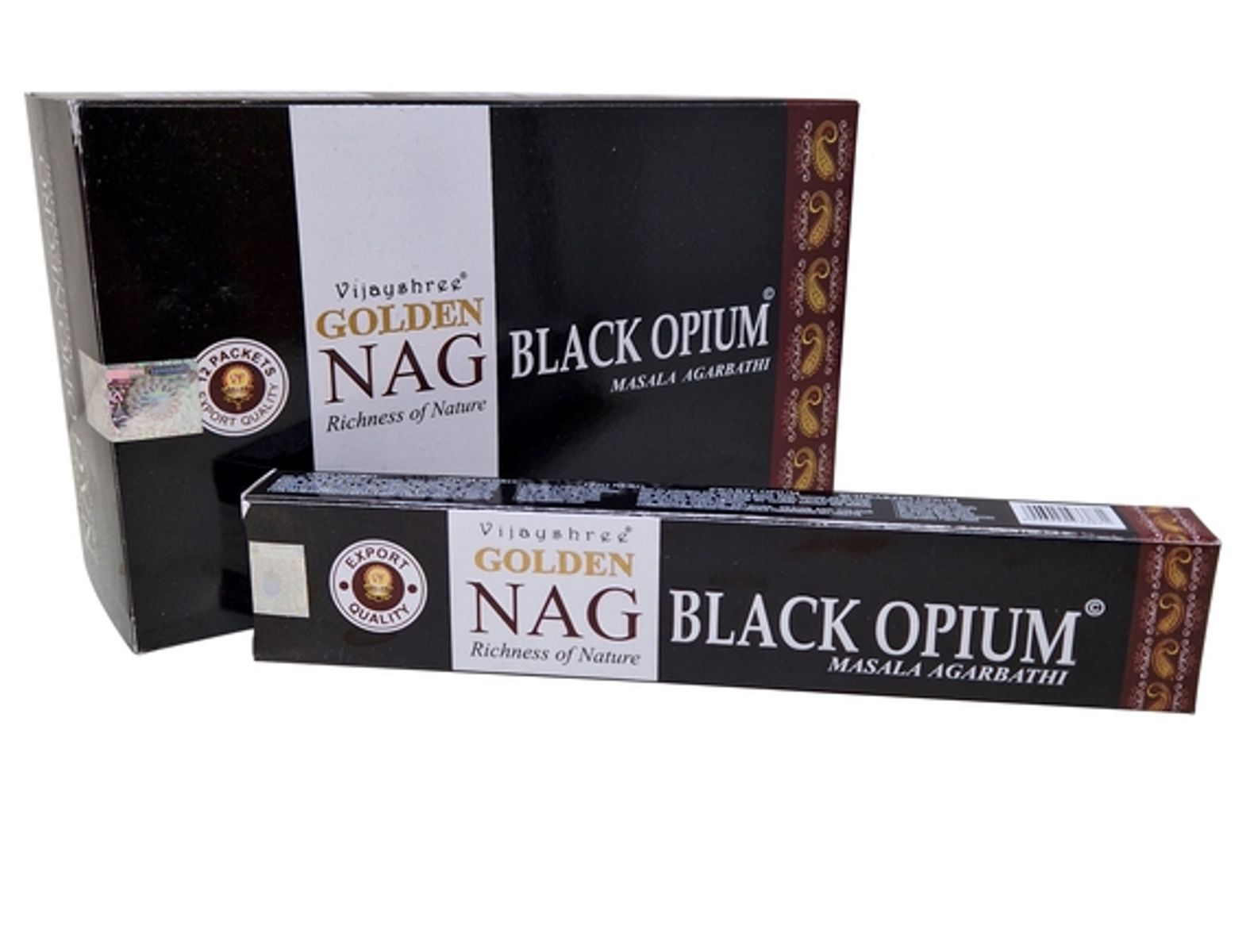 Golden Nag Black Opium, Rökelse - 15gm