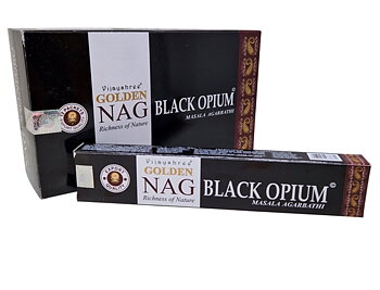 Golden Nag Black Opium, Rökelse - 15gm