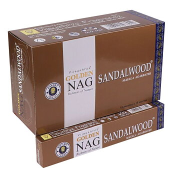 Golden Nag  Sandalwood Rökelse   ,  15gm