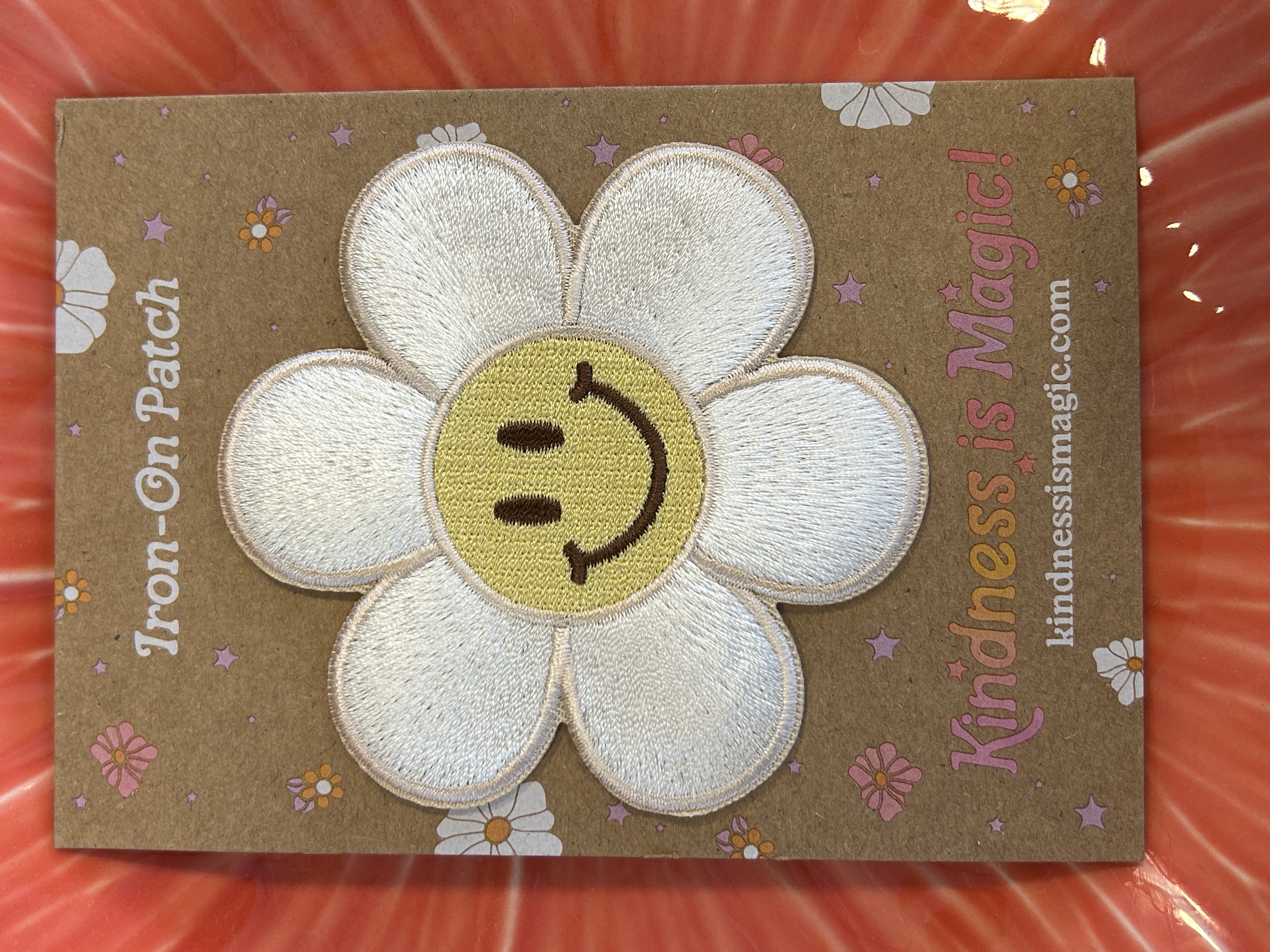 Tygmärke "Smiley Daisy"