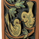 Berth Norrman (1960s) Rectangular Wall Plaque with Birds Motif 26 cm