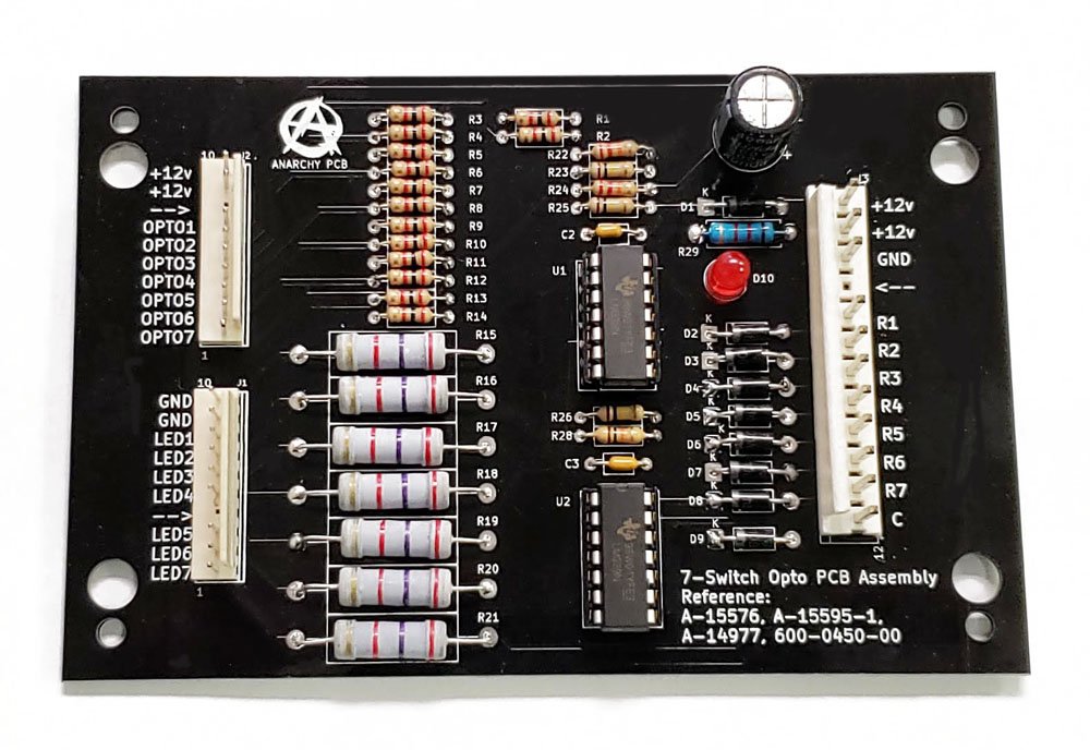 7-Switch Opto PCB Assembly - Without Mounting Brackets