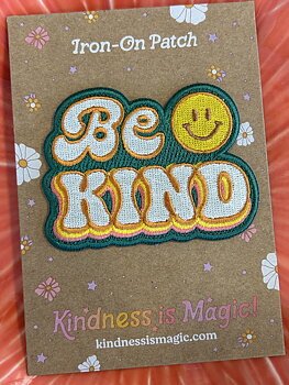 Tygmärke "Be kind"