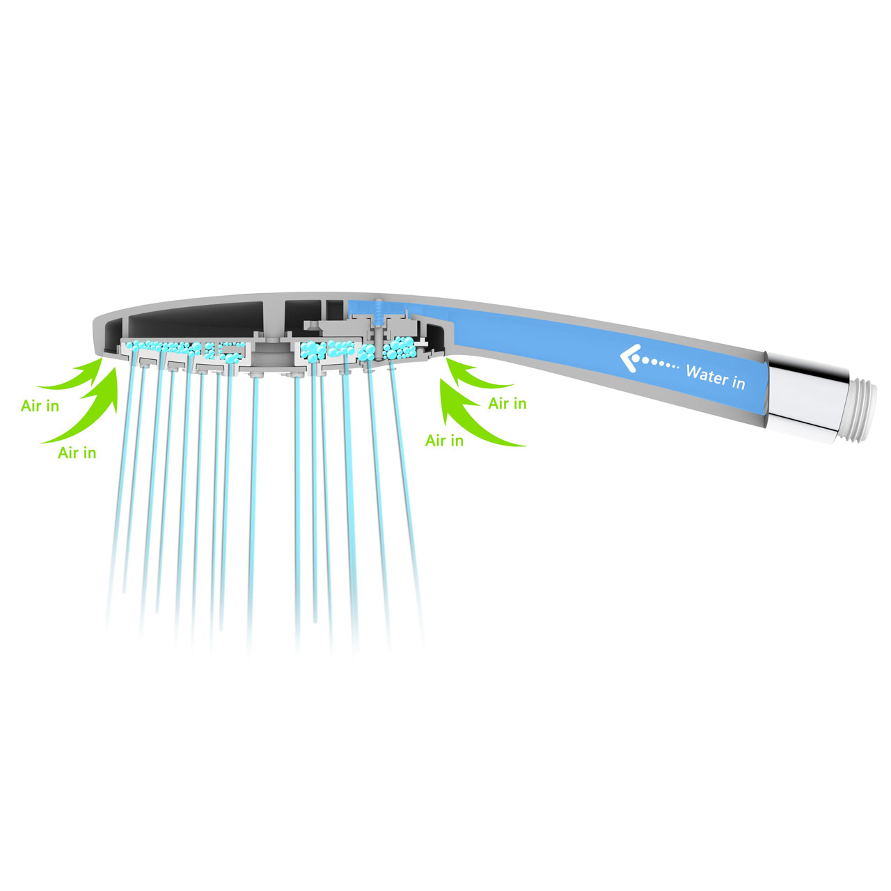 TurboJet Shower Head with AeroTek - chrome - 5