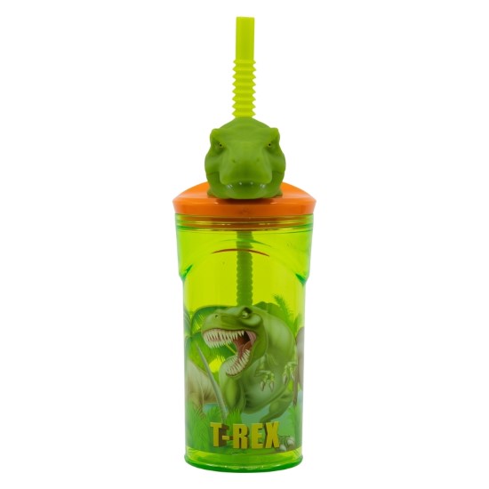 Dinosaurie Mugg med Sugrör 3D