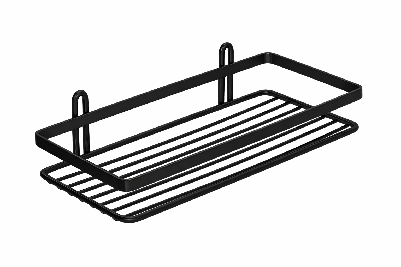 Wire Basket Rectangle - Single - Matt Black