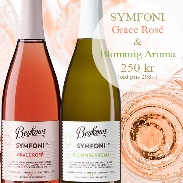 Beskows Symfoni Grace Rosé, 750 ml och Blommig Aroma, 750 ml