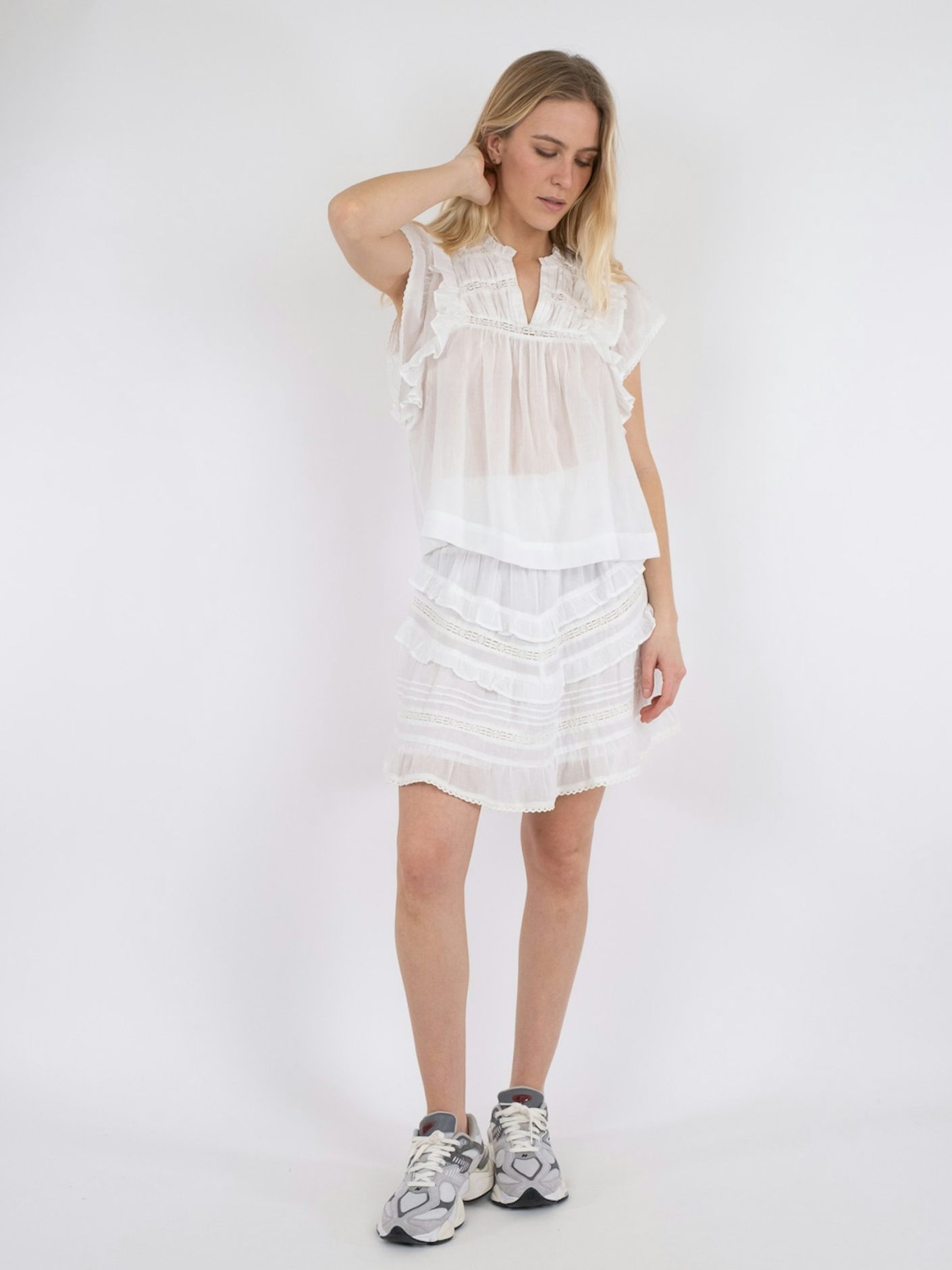 Jayla S Voile Top White - 6